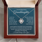 To My Granddaughter - Always Be Brave and Be Strong - Love Knot Necklace