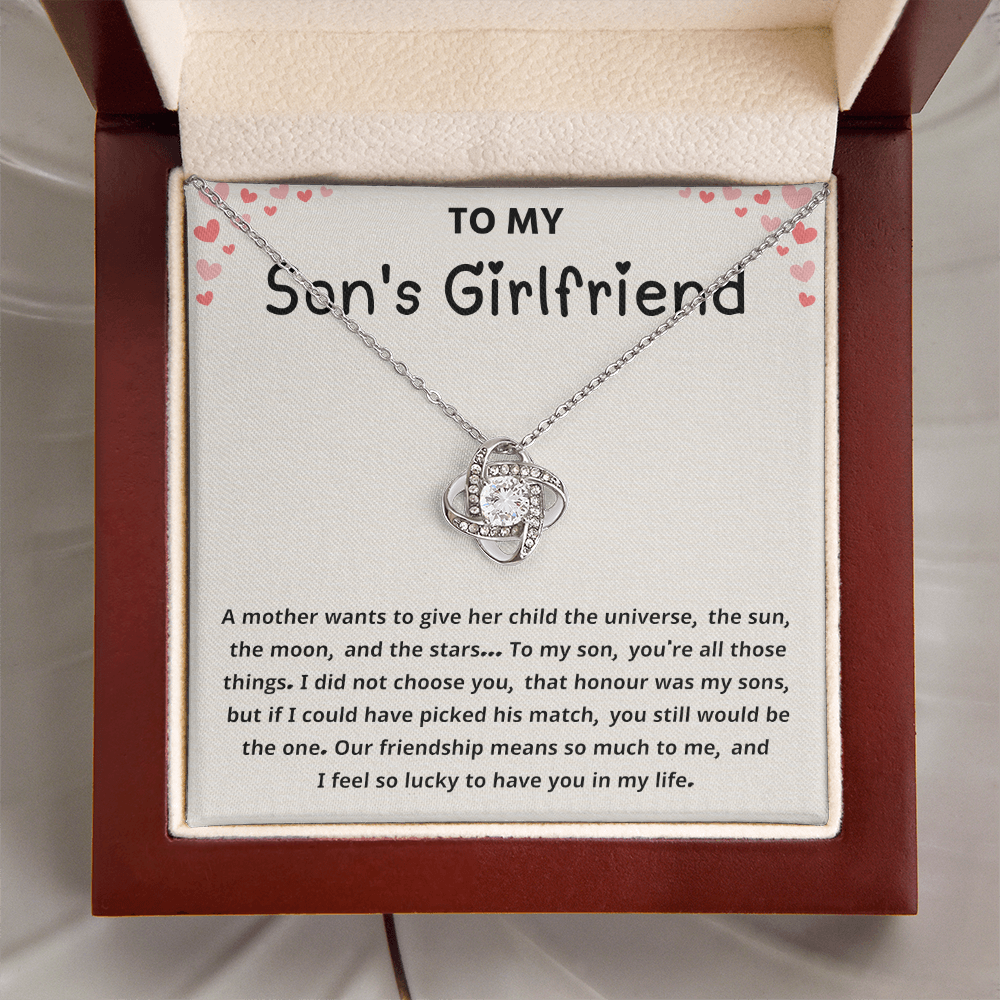 To My Son's Girlfriend Gift From Mom - Necklace for Birthday, Mother's Day