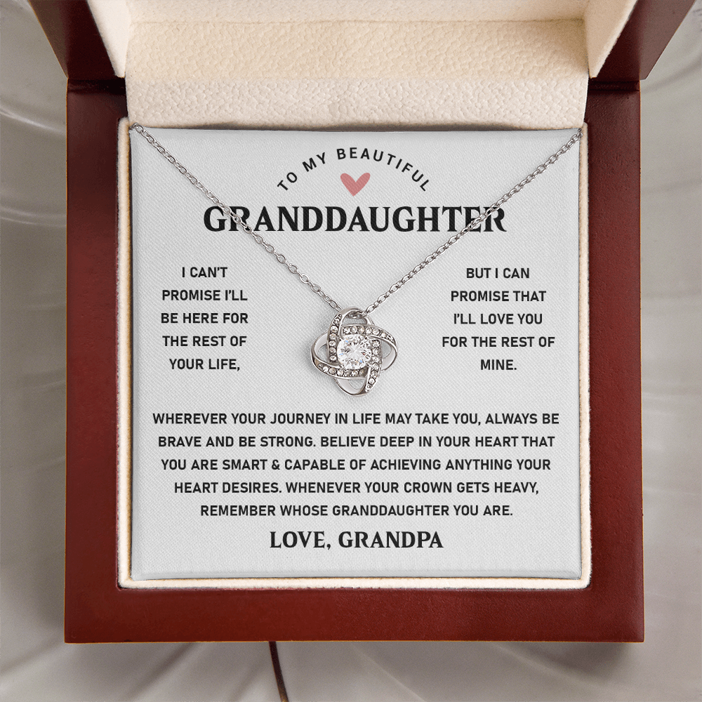 Granddaughter Necklace Pendant Jewelry With Message Card Gift Box
