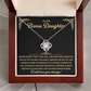 Love Knot Necklace for Bonus Daughter - You Make Me Proud in So Many Ways