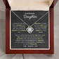 To My Daughter Necklace From Dad With Elegant Jewelry Box