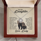 To My Daughter Necklace With Heartfelt Message Card & Gift Box