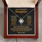 To My Beautiful Daughter - You Have My Heart - Sterling Silver Necklace