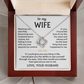 To My Wife - Your Smile Makes My World Brighter - Love Knot Necklace