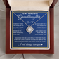 To My Granddaughter - Feel My Love - Love Knot Necklace