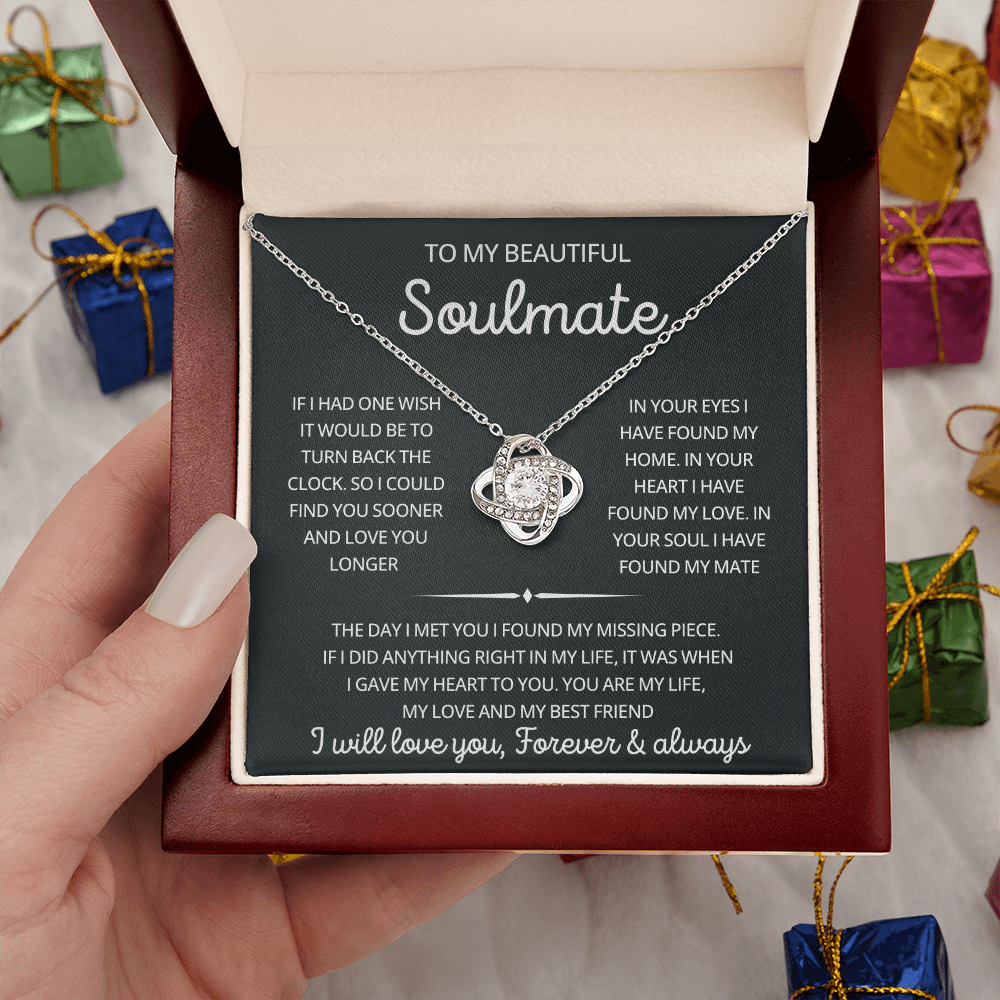 To My Beautiful Soulmate Necklace for Women, Necklace for Wife From Husband