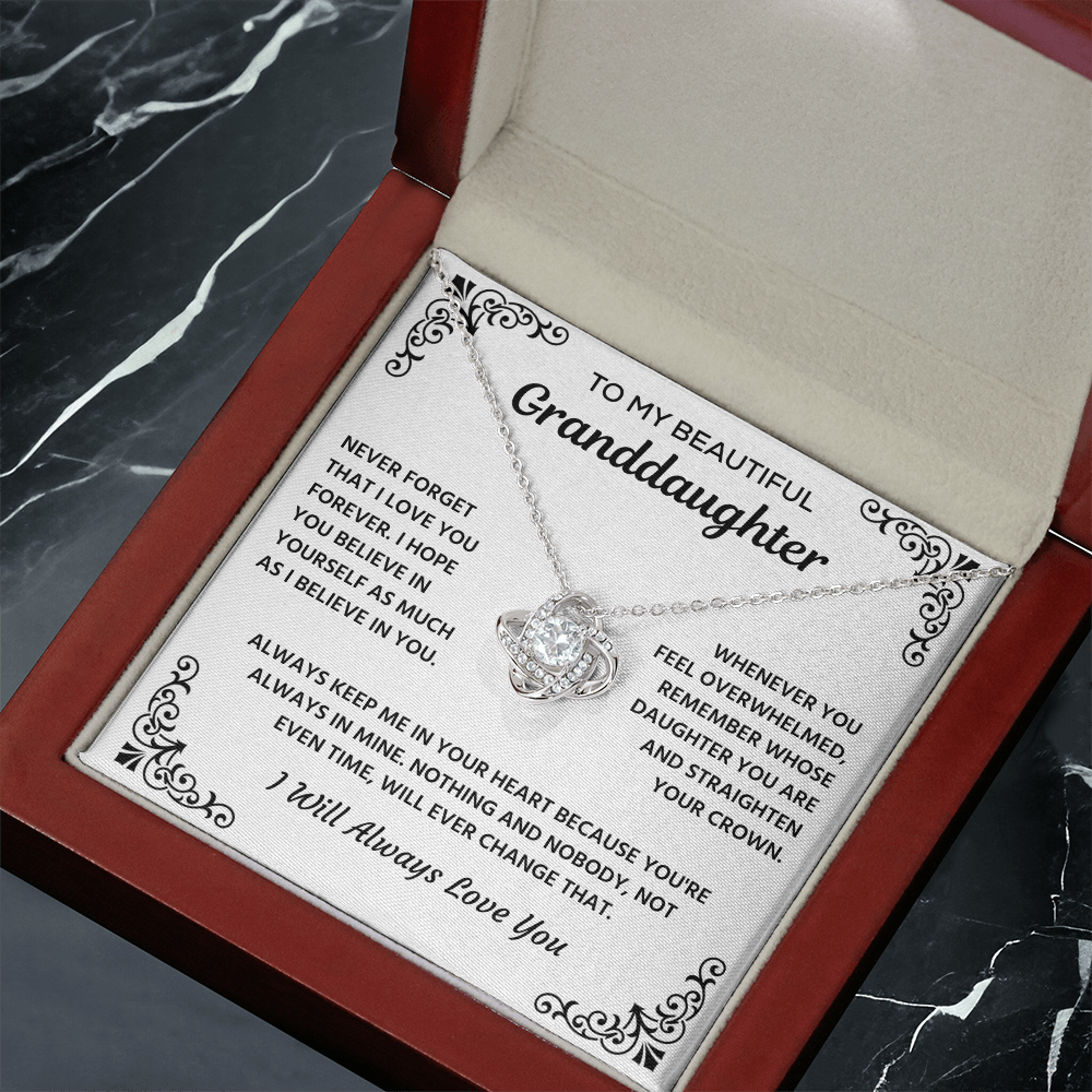 To My Granddaughter - I Will Forever Love You - Necklace