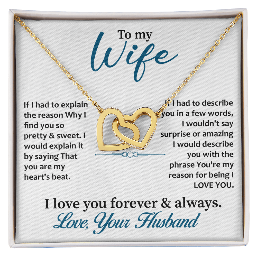 Interlocking Heart Necklace for Wife – Timeless Keepsake Gift from Husband, A Symbol of Eternal Love