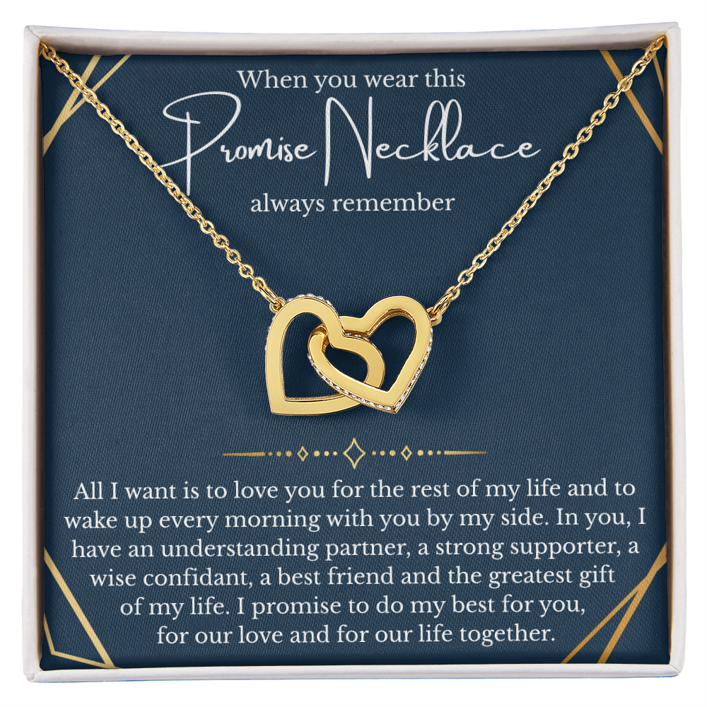 Promise Necklace for My Wife, Romantic Gifts for Fiance, Couples Valentines Gifts
