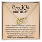 Serenity 30th Birthday Gifts for Women Stainless Steel Jewelry