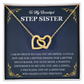 To My Beautiful Stepsister - Interlocking Heart Necklace Gift for Her