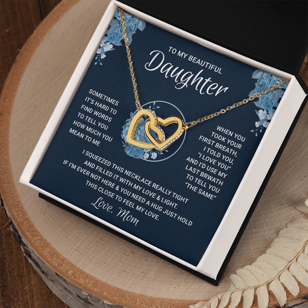 Daughter Gifts from Mom Stainless Steel Necklace Birthday Christmas Valentine's day Gifts With Heartfelt Message Card and Gift Card