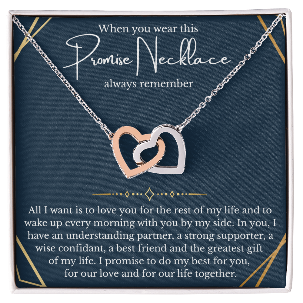 Promise Necklace for My Wife, Romantic Gifts for Fiance, Couples Valentines Gifts