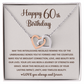 60th Birthday Memories Interlocking Heart Necklace Gift