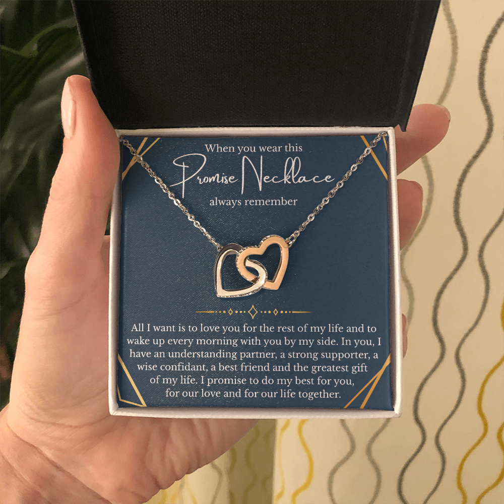 Promise Necklace for My Wife, Romantic Gifts for Fiance, Couples Valentines Gifts