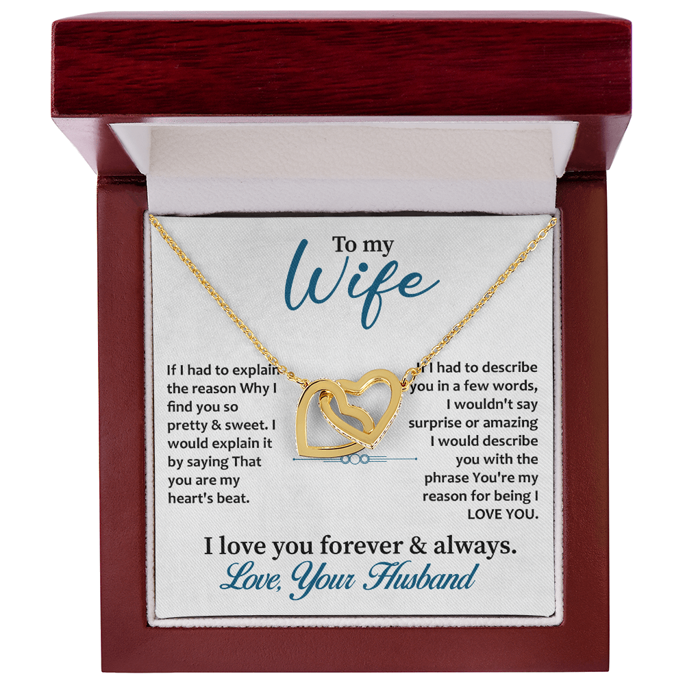 Interlocking Heart Necklace for Wife – Timeless Keepsake Gift from Husband, A Symbol of Eternal Love