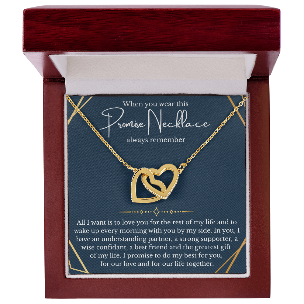 Promise Necklace for My Wife, Romantic Gifts for Fiance, Couples Valentines Gifts