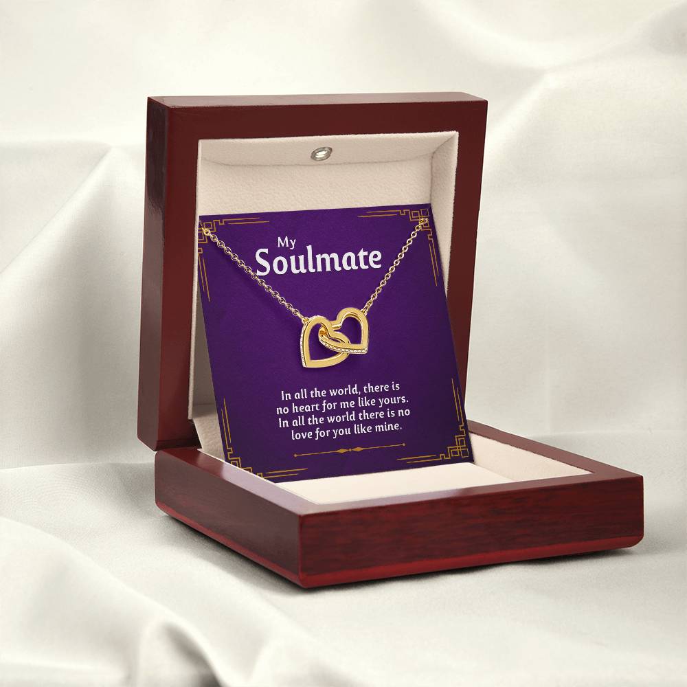 To My Soulmate Necklace with Message Card and Gift Box - Romantic Stainless Steel Jewelry Gift for Wife or Girlfriend - Perfect for Anniversary, Christmas, or Birthday