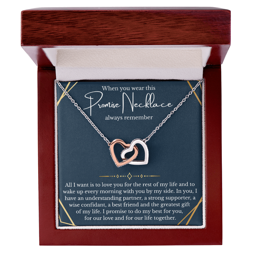 Promise Necklace for My Wife, Romantic Gifts for Fiance, Couples Valentines Gifts