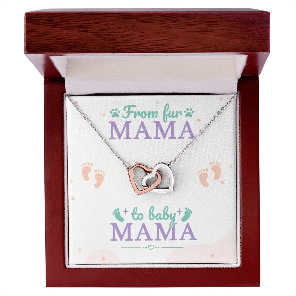 Interlocking Hearts Necklace - Birthday, Mother's Day Gift- New Mama Gift | Pendant (Gift Box Included)