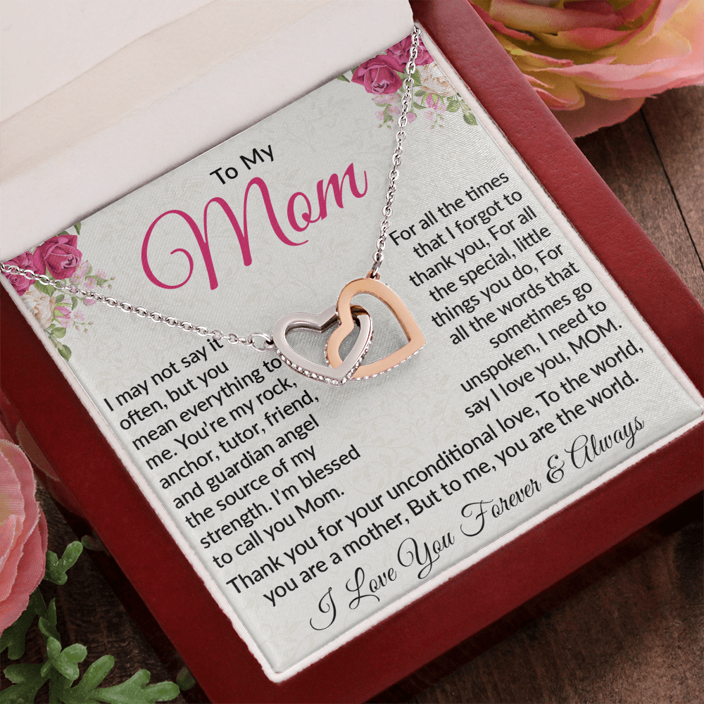 Interlocking Heart Necklace – Celebrate Unconditional Love for Mom