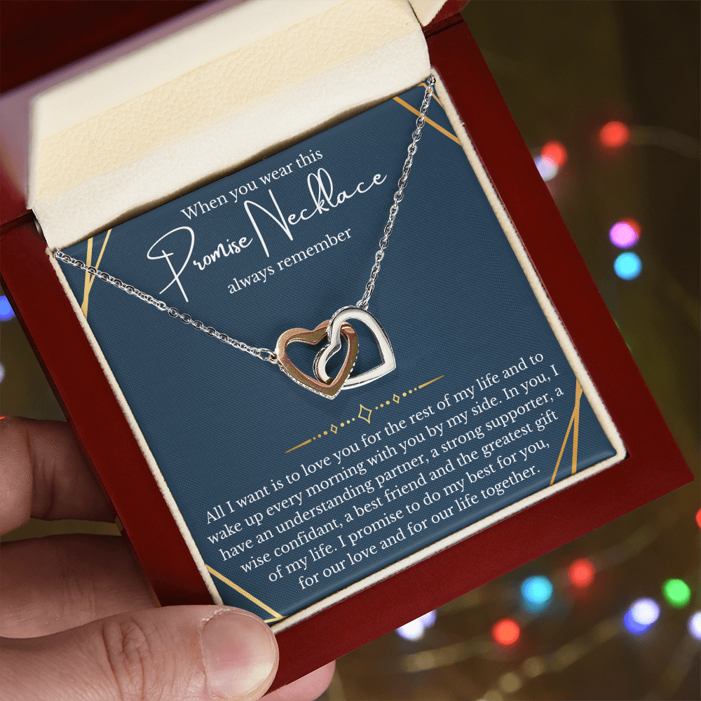 Promise Necklace for My Wife, Romantic Gifts for Fiance, Couples Valentines Gifts