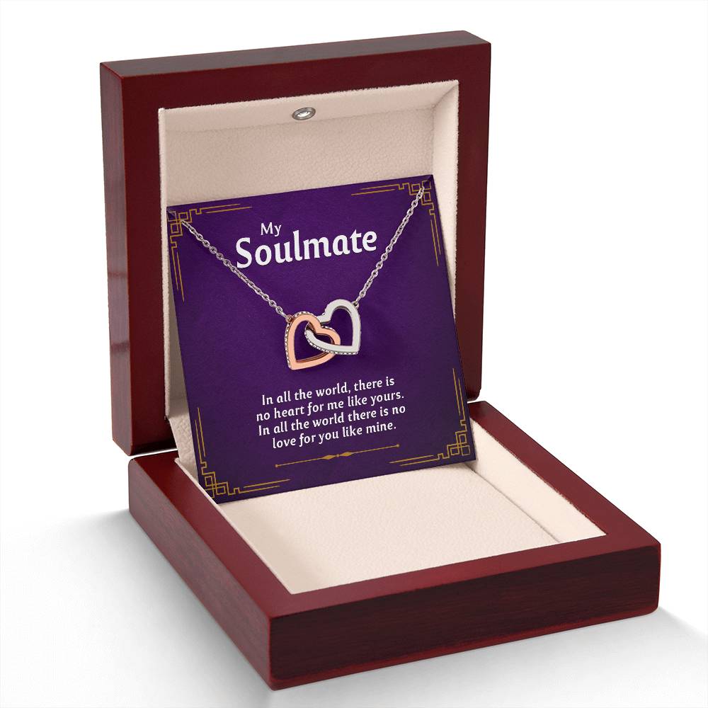 To My Soulmate Necklace with Message Card and Gift Box - Romantic Stainless Steel Jewelry Gift for Wife or Girlfriend - Perfect for Anniversary, Christmas, or Birthday