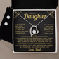 To My Daughter – Forever Love Necklace & Earring Set, A Heartfelt Gift from Dad