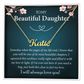 To My Beautiful Daughter Custom Name Necklace, Gift From Parents