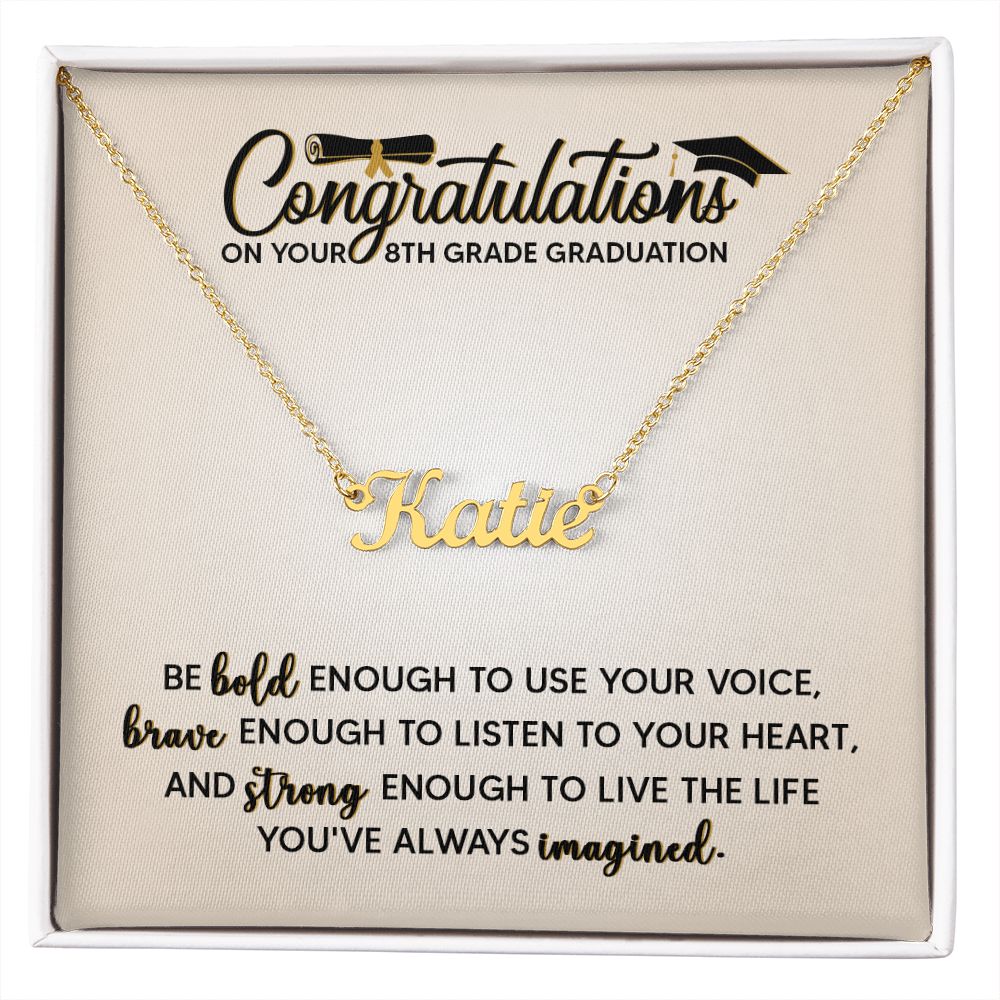 DAUGHTER - ENOUGH TO LIVE THE LIVE - PERSONALISED NAME NECKLACE