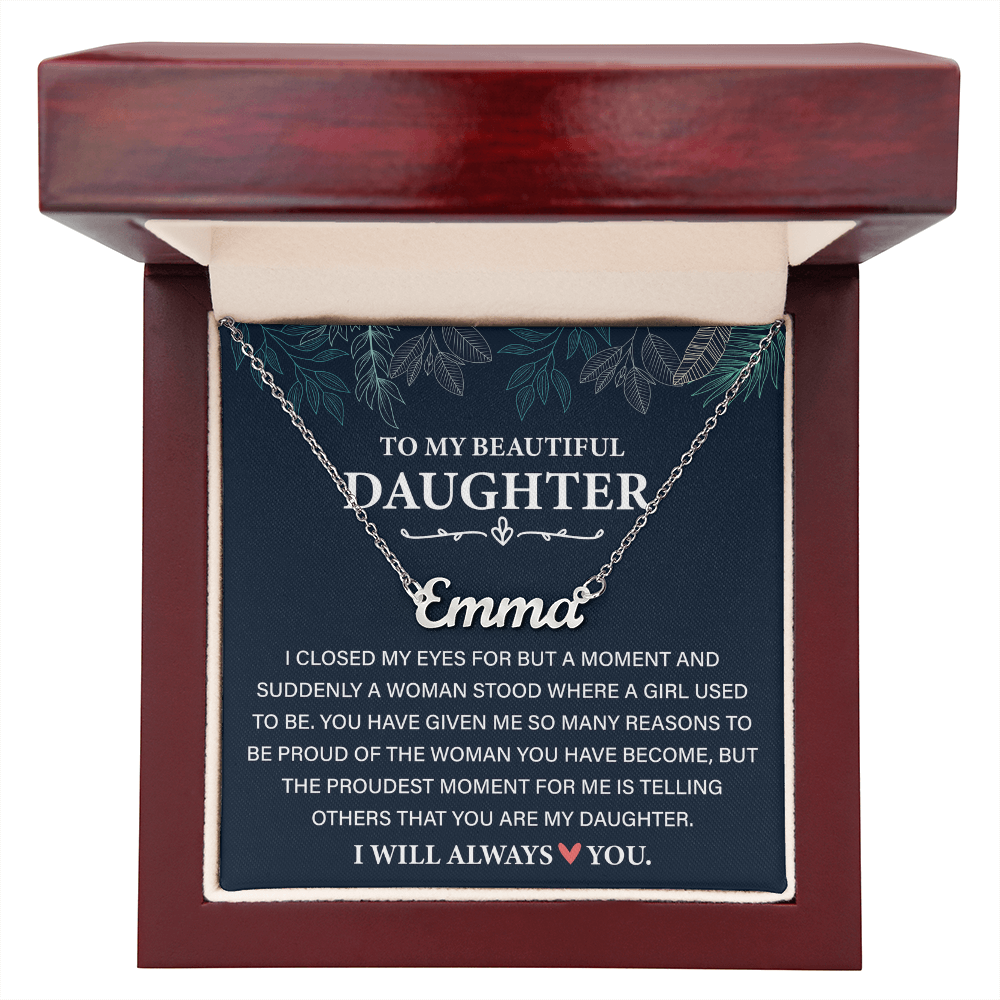 Personalized Jewelry - To My Daughter Necklace From Mom & Dad