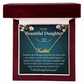 To My Beautiful Daughter Custom Name Necklace, Gift From Parents