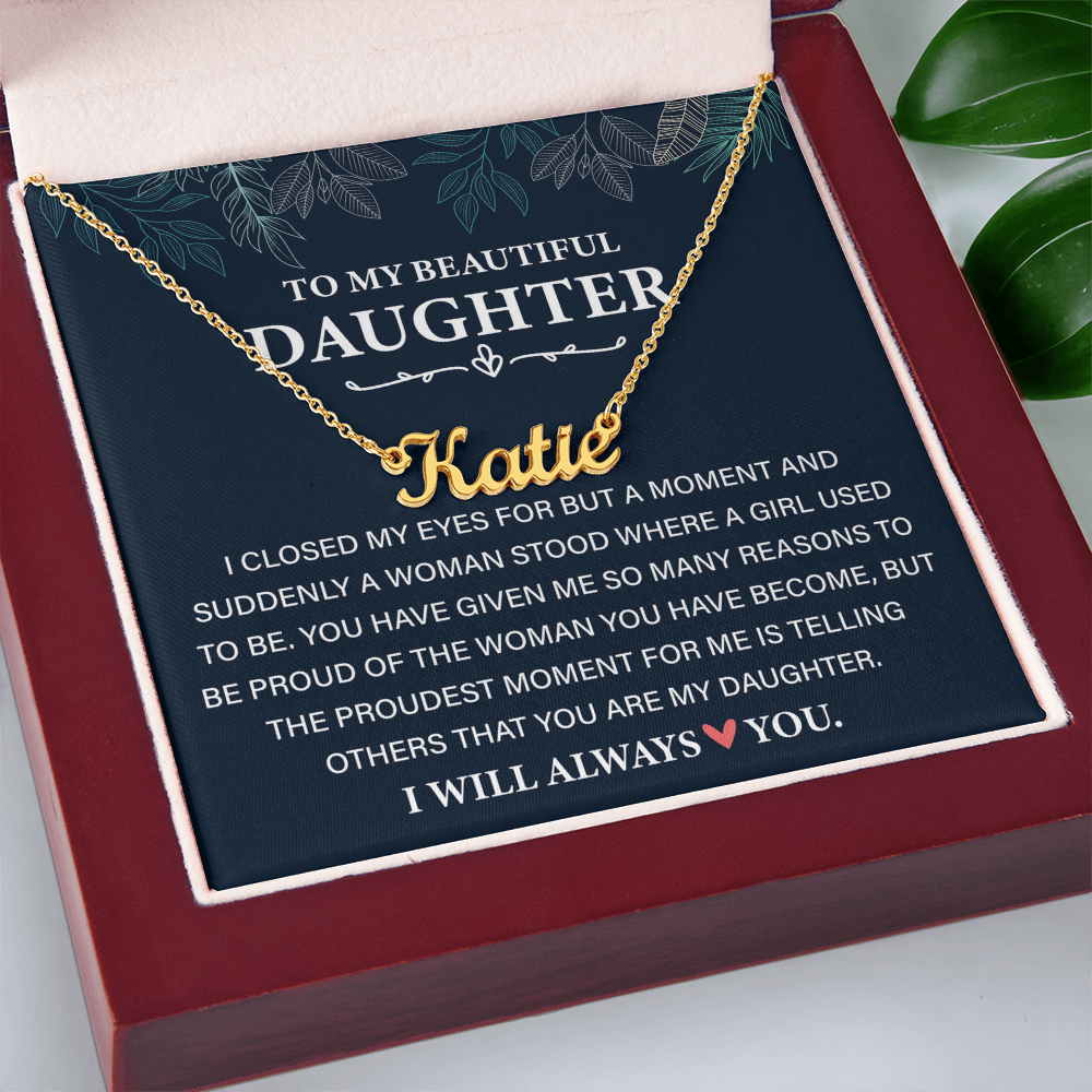 Personalized Jewelry - To My Daughter Necklace From Mom & Dad
