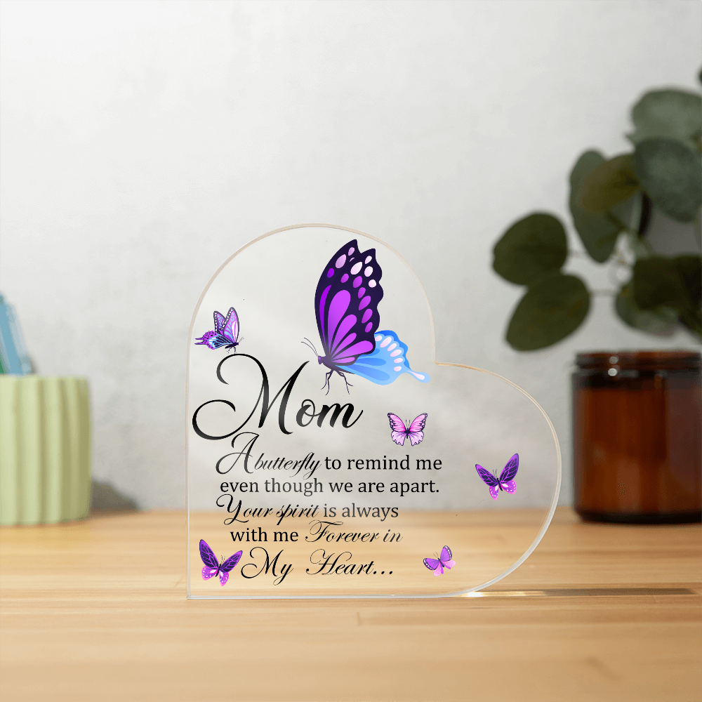 Best Mom Gifts - To My Mom Acrylic Heart Plaque, Best Gifts for Mom, Mom Gifts