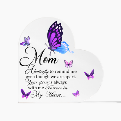 Best Mom Gifts - To My Mom Acrylic Heart Plaque, Best Gifts for Mom, Mom Gifts