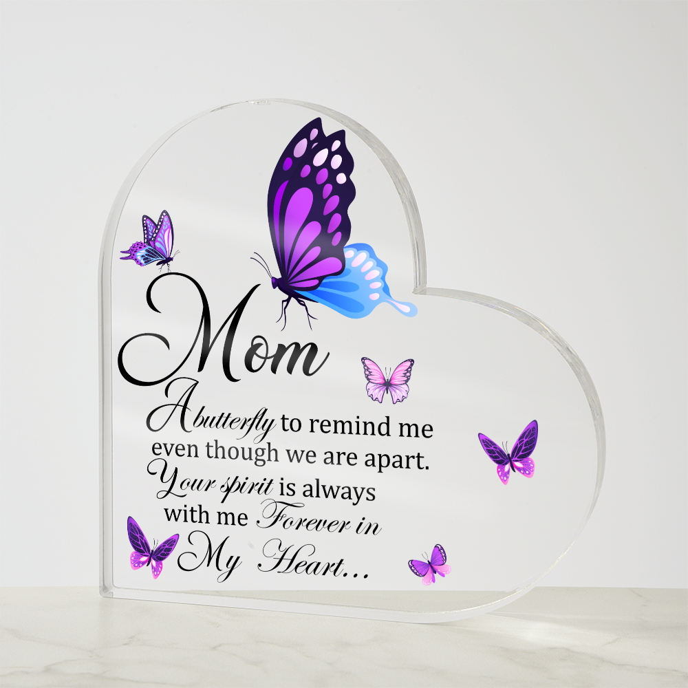 Best Mom Gifts - To My Mom Acrylic Heart Plaque, Best Gifts for Mom, Mom Gifts