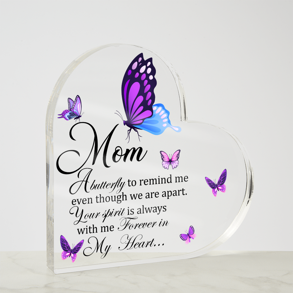 Best Mom Gifts - To My Mom Acrylic Heart Plaque, Best Gifts for Mom, Mom Gifts