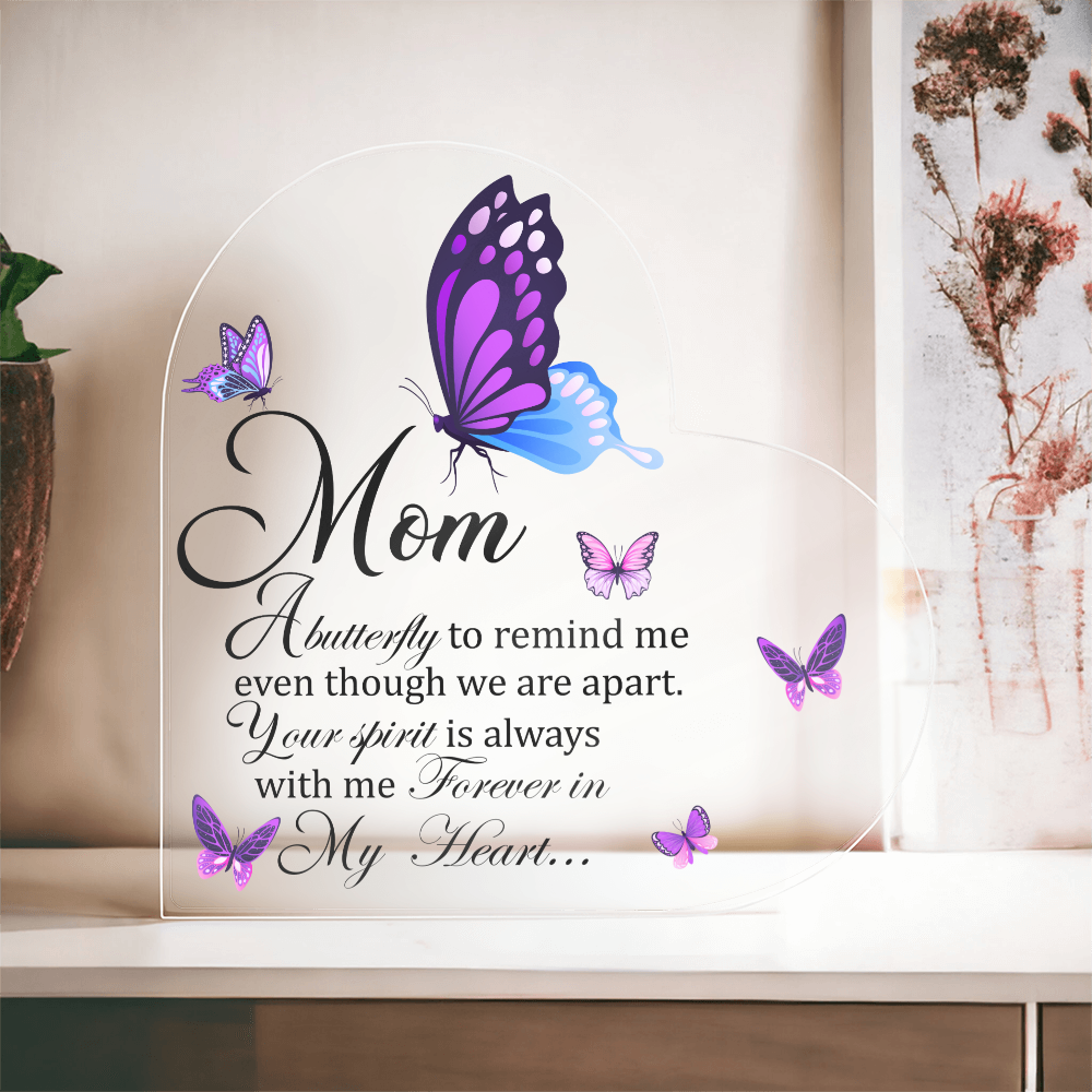 Best Mom Gifts - To My Mom Acrylic Heart Plaque, Best Gifts for Mom, Mom Gifts