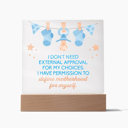 New Mom Square Acrylic Plaque for Post Partum | Postpartum Self Care with Empowering Messages on the verso of each card | New Mom Essentials gifts for women after birth