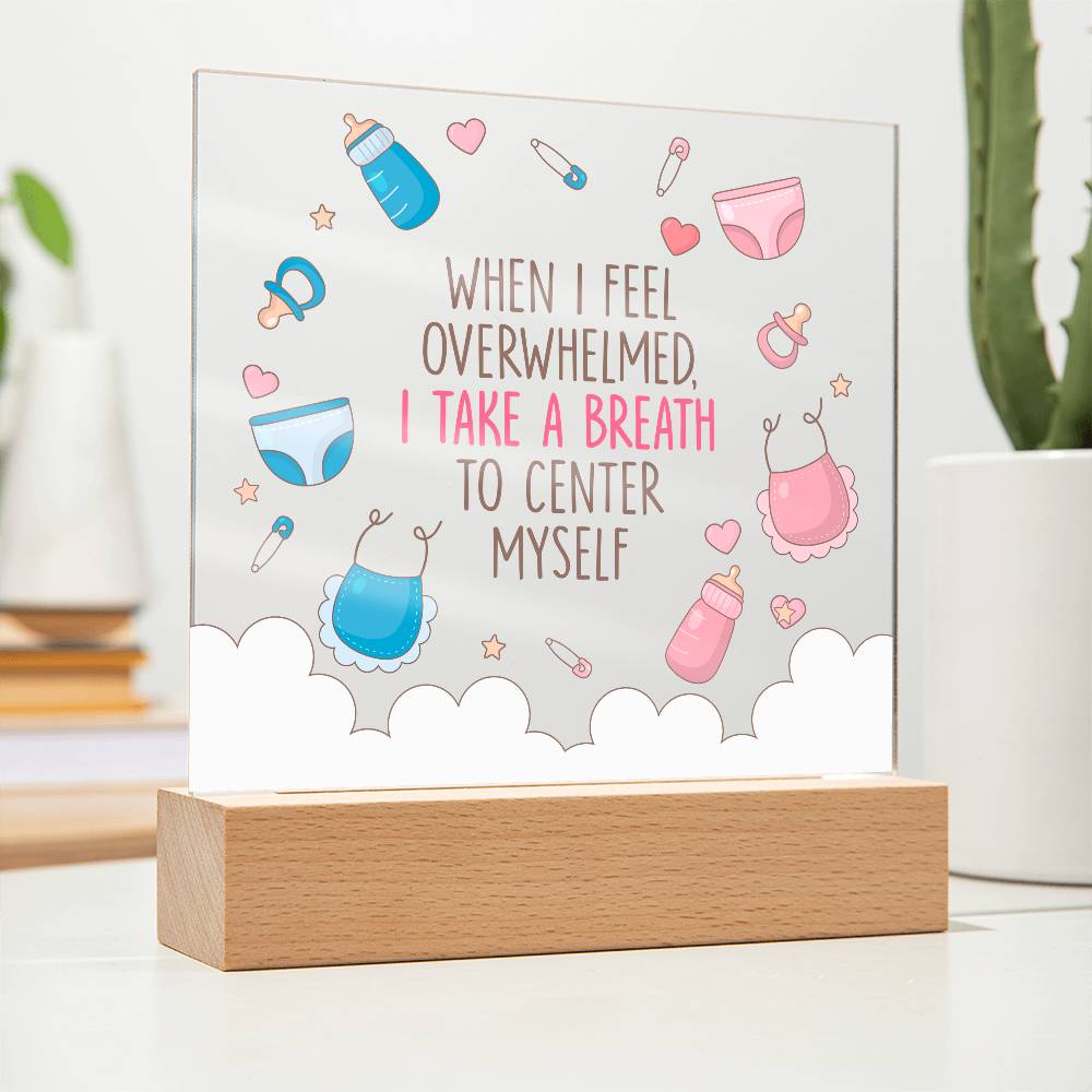 New Mom Square Acrylic Plaque for Postpartum Self-Care | Empowering Messages for New Moms | Perfect Gift for Mama to Be, First Time Mom, Mother's Day, and Christmas