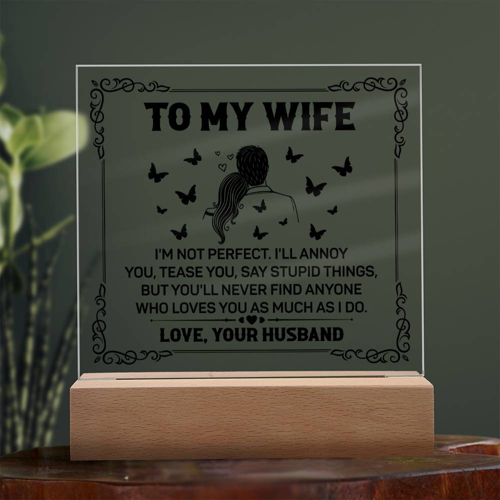To My Wife Ocean Saying 1 Acrylic Plaque