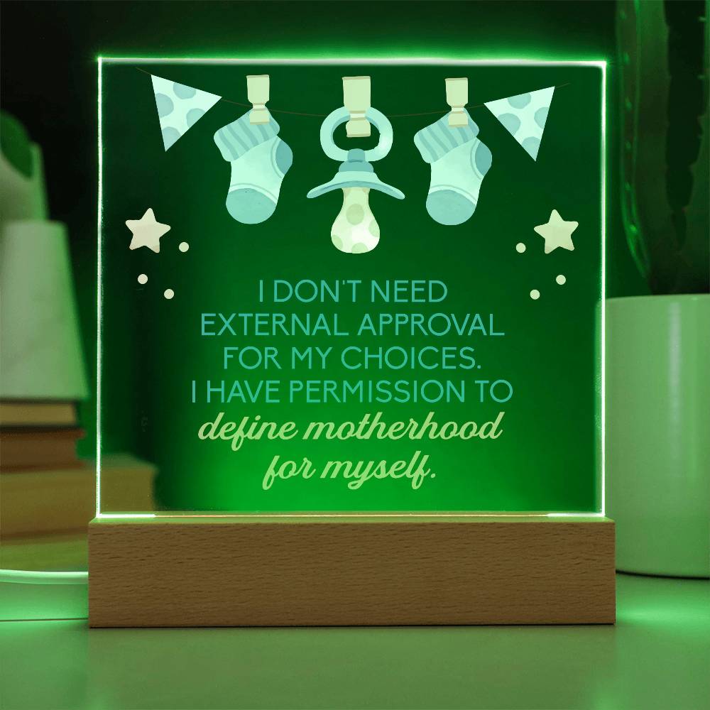 New Mom Square Acrylic Plaque for Post Partum | Postpartum Self Care with Empowering Messages on the verso of each card | New Mom Essentials gifts for women after birth