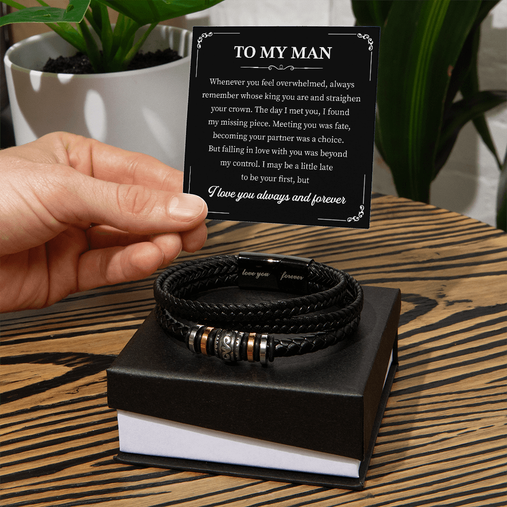 To My Man Boyfriend Husband Son Bracelet Gifts