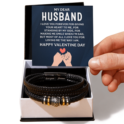 Love You Forever Bracelet for Husband - A Heartfelt Valentine's Day Gift - Symbol of Unconditional Love and Endless Commitment