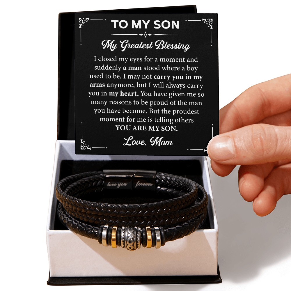 To My Son Bracelet Gift From Mom & Dad - Gifts for Son