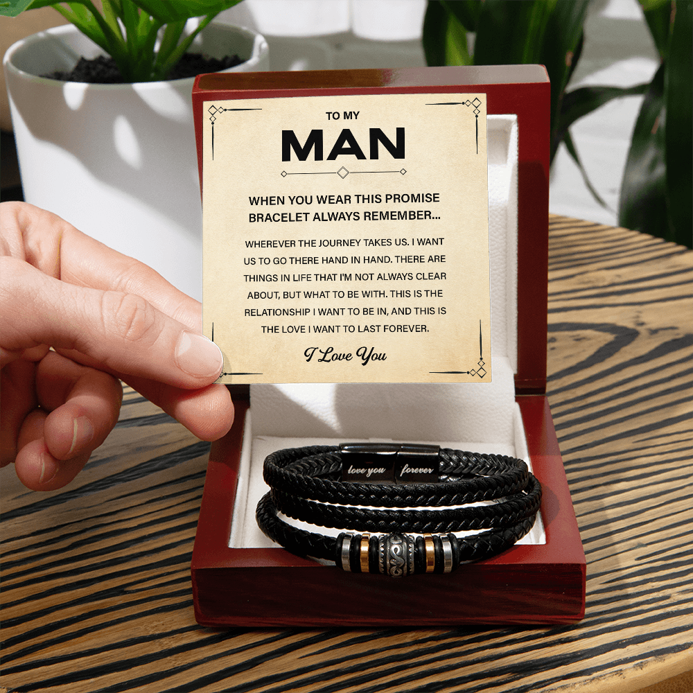 To My Man Boyfriend Husband Son Bracelet Gifts