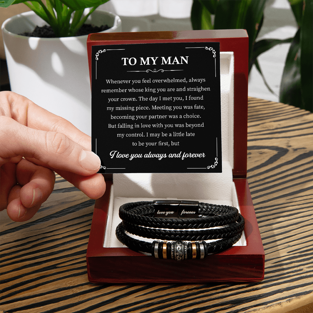 To My Man Boyfriend Husband Son Bracelet Gifts
