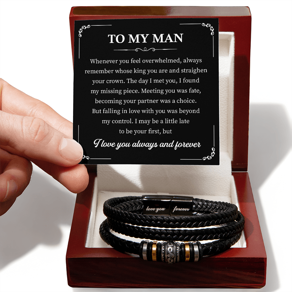 To My Man Boyfriend Husband Son Bracelet Gifts
