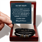 To My Man Leather Bracelet Gift, Husband Gift From Wife