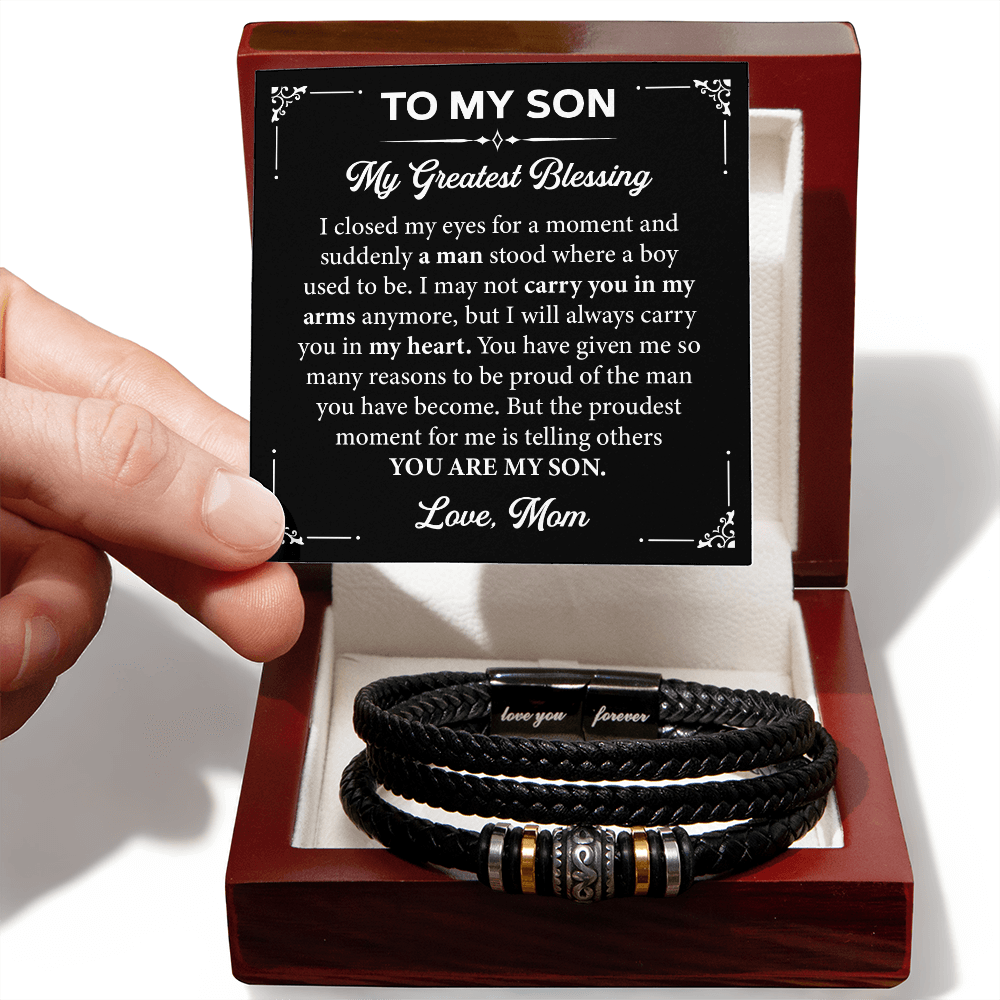 To My Son Bracelet Gift From Mom & Dad - Gifts for Son